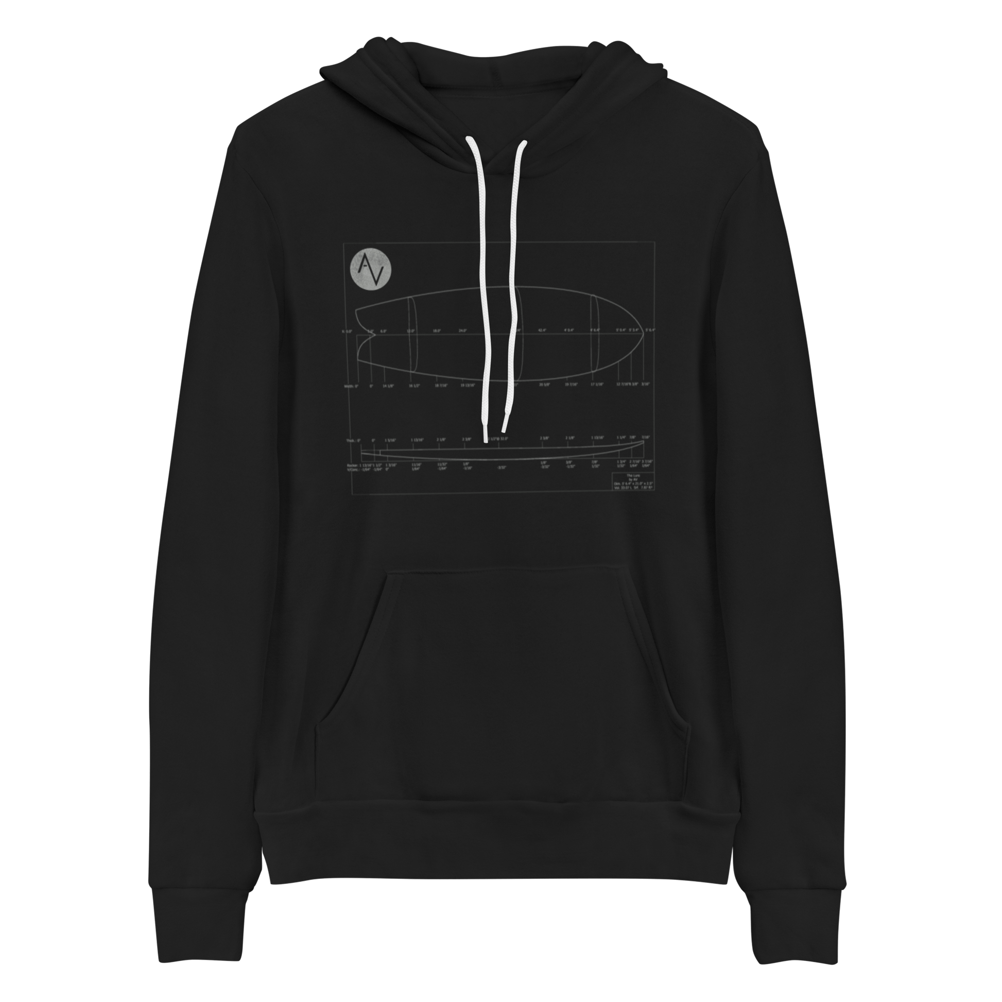 Surfboard Design Hoodie - AV Surfboards -