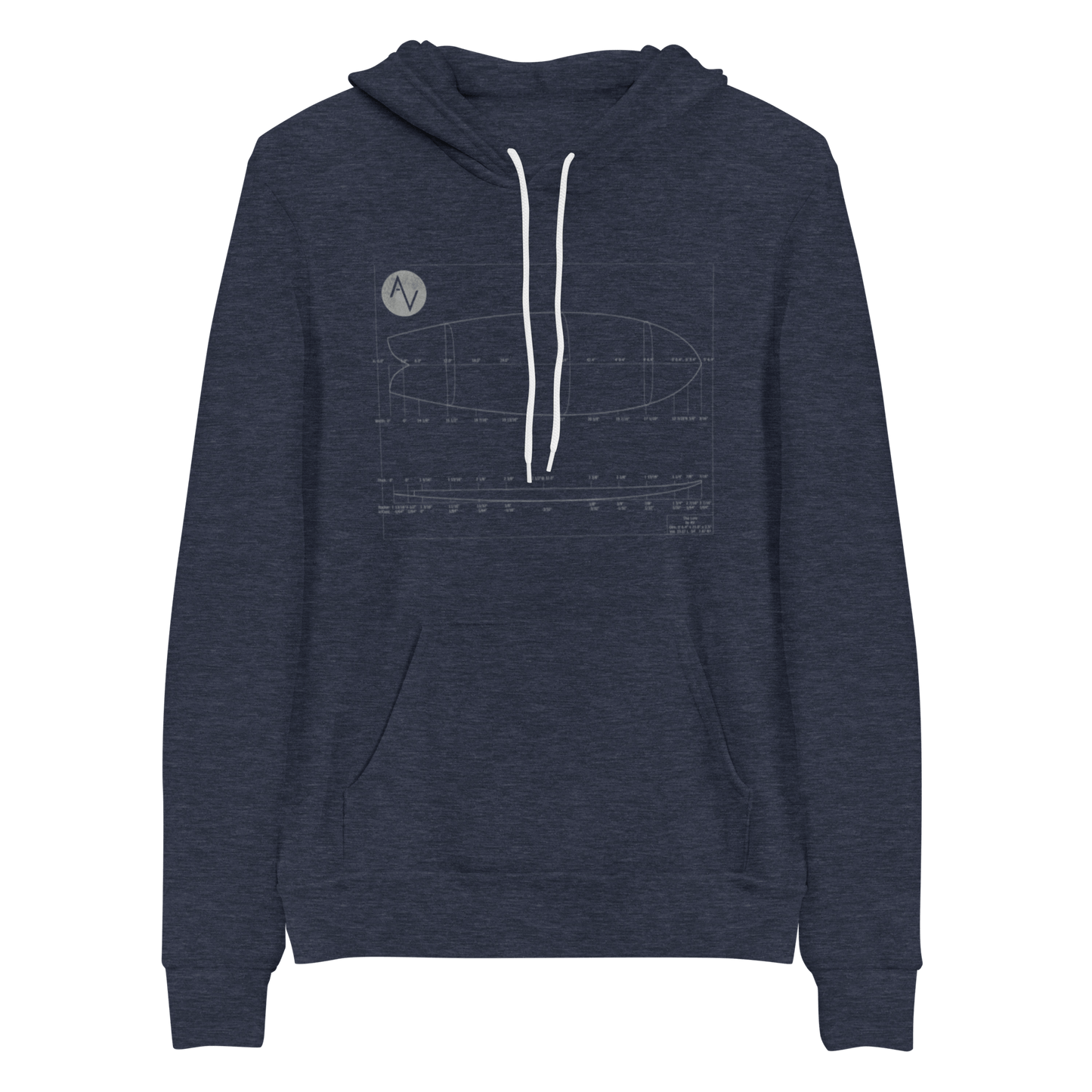 Surfboard Design Hoodie - AV Surfboards -